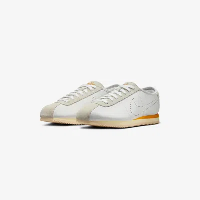 Nike Cortez Decon Suede-trimmed Perforated Leather Sneakers In White