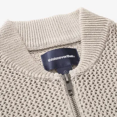 Thisisneverthat Net Knit Jacket In Neutral
