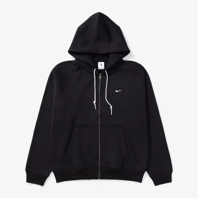 Nike Solo Swoosh Full-zip Hoodie In Black
