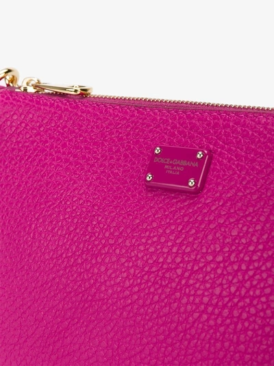 Shop Dolce & Gabbana Small Pink Zip Pouch