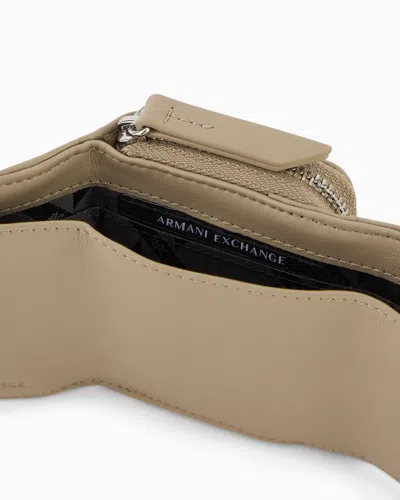 Armani Exchange Smooth Leather Wallet In Neutral