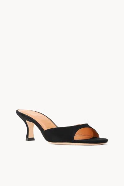 Staud Brigitte Suede Mules In Black