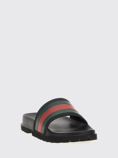 Gucci Signature Web Slide Sandals For Men In Multi