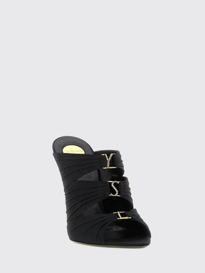 Saint Laurent Emilie 110 Crystal Embellished Satin Mules In Black