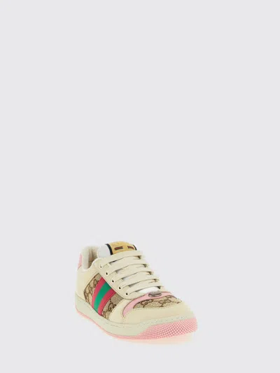 Gucci Gg Supreme Fabric Sneakers With Web Motif In Multi