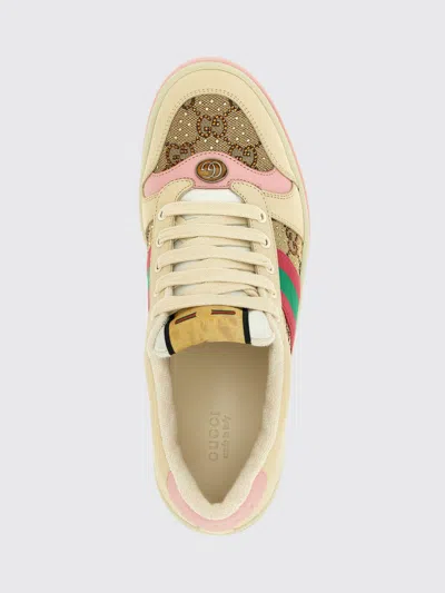 Gucci Gg Supreme Fabric Sneakers With Web Motif In Multi