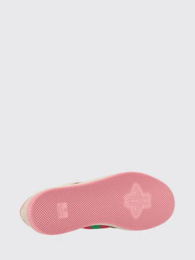 Gucci Gg Supreme Fabric Sneakers With Web Motif In Multi