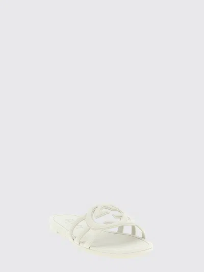 Gucci Stylish Interlocking Cut-out Sandals With 10mm Heel In White