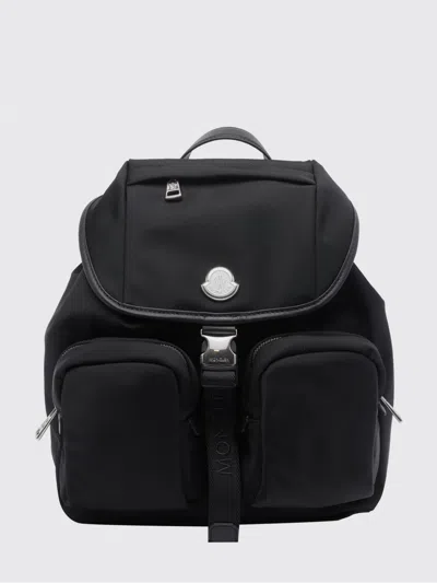Moncler Functional Polyester Backpack With Multiple Pockets In Black
