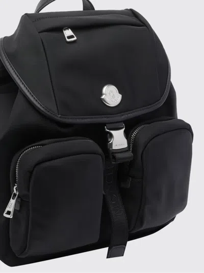 Moncler Functional Polyester Backpack With Multiple Pockets In Black