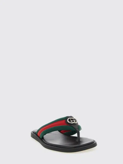 Gucci Web Stripe-embellished Flip Flops In Multi