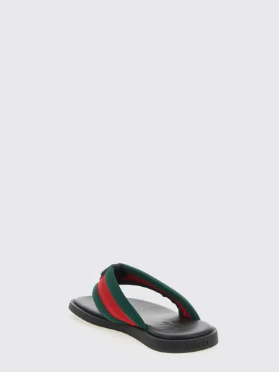 Gucci Web Stripe-embellished Flip Flops In Multi