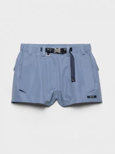 Prada Technical Canvas Shorts In Blue