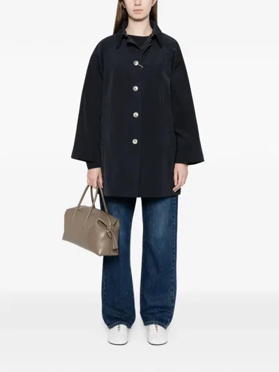 Herno Buttoned Coat In Blue