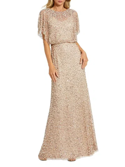 Mac Duggal 14523 Long Formal Beaded Mother Of The Bride Dress In Neutral