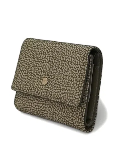 Borbonese Patterned Wallet In Neutral