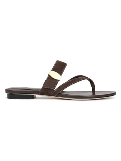 Veronica Beard Women's Salva Dash Leather Sandals In Brown