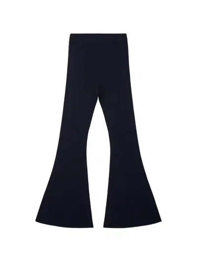 Cfcl Flared Knit Trousers In Blue