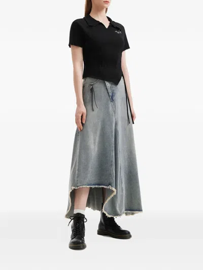 Musium Div. Drawstring Collar Top In Black