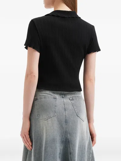 Musium Div. Drawstring Collar Top In Black