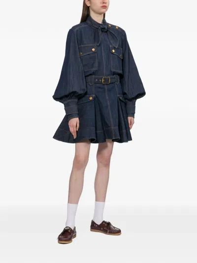 Zimmermann Cargo Blouse In Blue