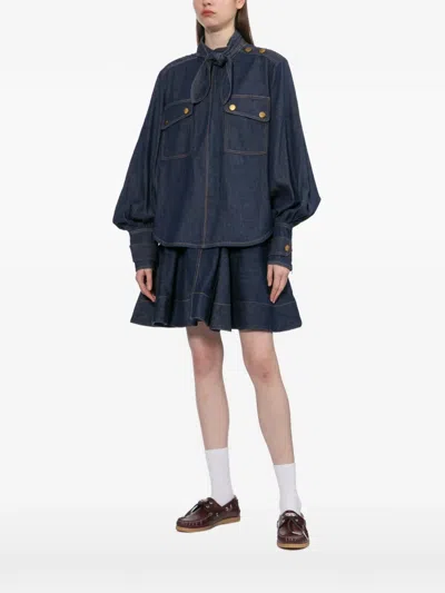 Zimmermann Cargo Blouse In Blue