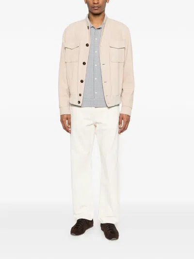 Montedoro Jacket With Buttoned Pockets In Neutral