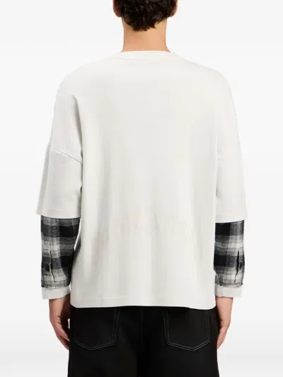 Palm Angels Skull Double Layer T-shirt In White