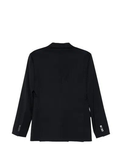 Cenere Flap-pocket Double-breasted Suit In Blue