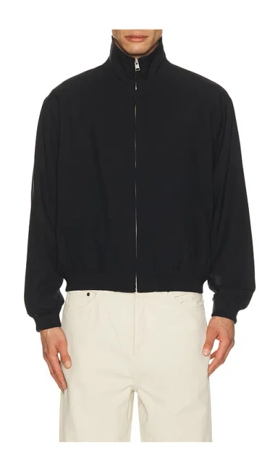 Frame Wool Zip Blouson In Blue