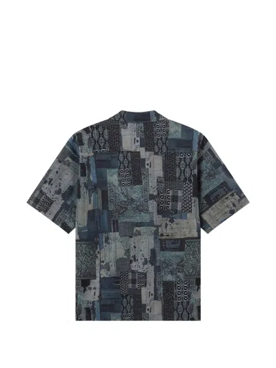 Musium Div. Patterned Shirt In Blue