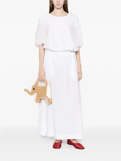 Deha Drawstring Skirt In White