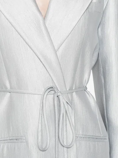 Eleh Tie-belt Blazer In Blue
