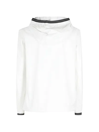 Blauer White Anawan Hooded Glitter Patch Polyamide Jacket In White