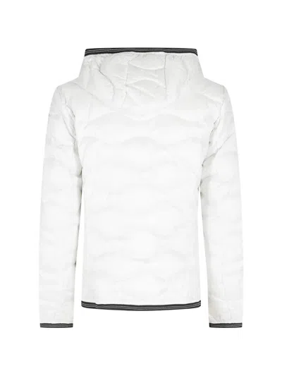 Blauer White Camelia Hooded Wave Stitching Polyamide Down Jacket In Multi