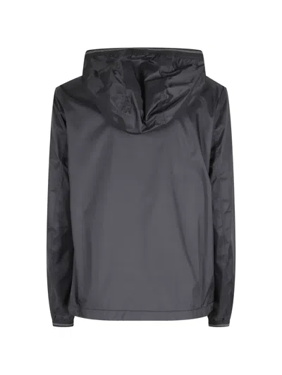 Blauer Black Anawan Hooded Glitter Patch Polyamide Jacket In Black