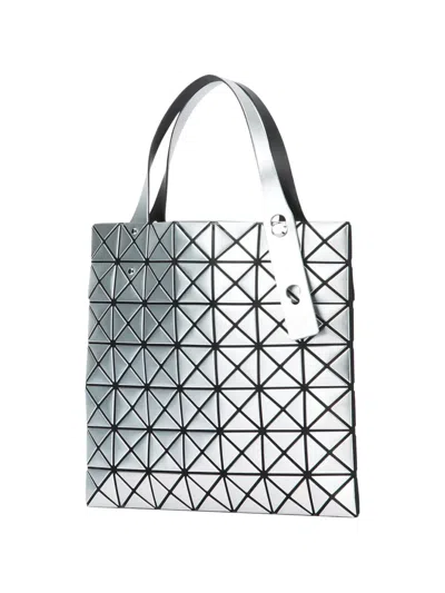 Bao Bao Issey Miyake Geometric Patterned Top Handle Bag In Gray
