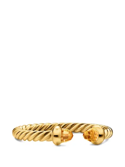 David Yurman Micro Cablespira® Flex Open Ring In Gold