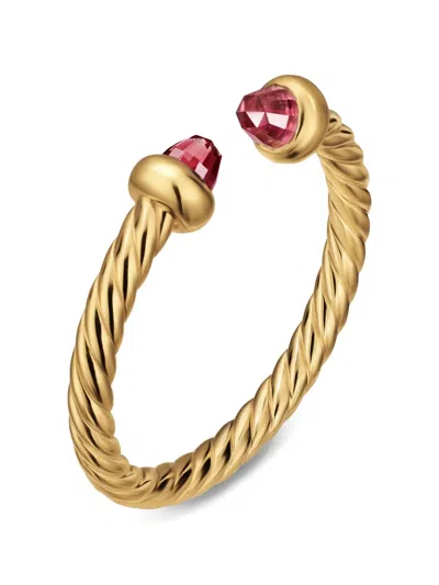David Yurman Micro Cablespira® Flex Open Ring In Gold