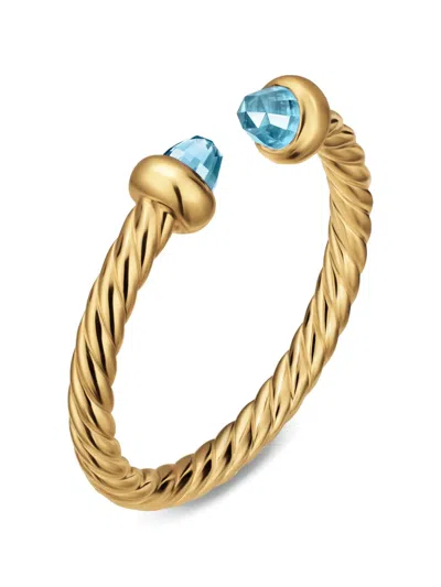 David Yurman Micro Cablespira® Flex Open Ring In Gold