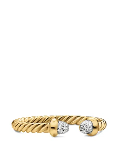 David Yurman Micro Cablespira® Flex Open Ring In Gold