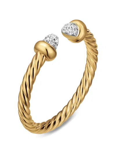 David Yurman Micro Cablespira® Flex Open Ring In Gold