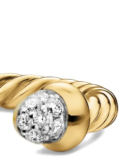 David Yurman Micro Cablespira® Flex Open Ring In Gold