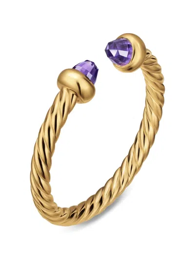 David Yurman Micro Cablespira® Flex Open Ring In Gold