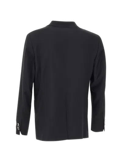 Manuel Ritz Double-breasted Blazer In Black