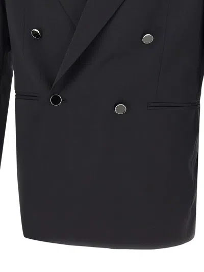 Manuel Ritz Double-breasted Blazer In Black