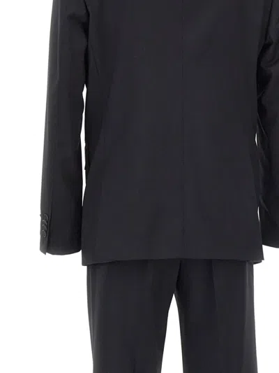 Manuel Ritz Flap-pockets Two-button Suit In Black