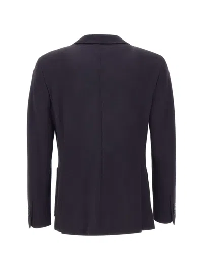 Manuel Ritz Patch-pocket Star-pin Blazer In Blue