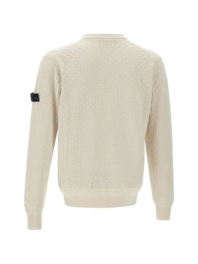 Peuterey Checked-weave Logo-patch Sweater In Neutral