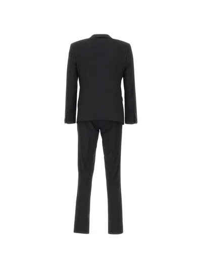 Manuel Ritz Front-pocket Two-button Suit In Black